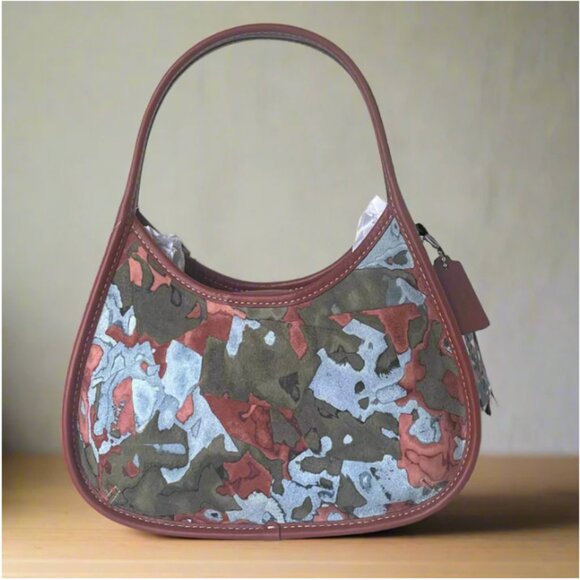 Coach Ergo Bag Upcrushed Upcrafted Camo Leather Coachtopia Shoulder CP404 Green - Picture 1 of 10